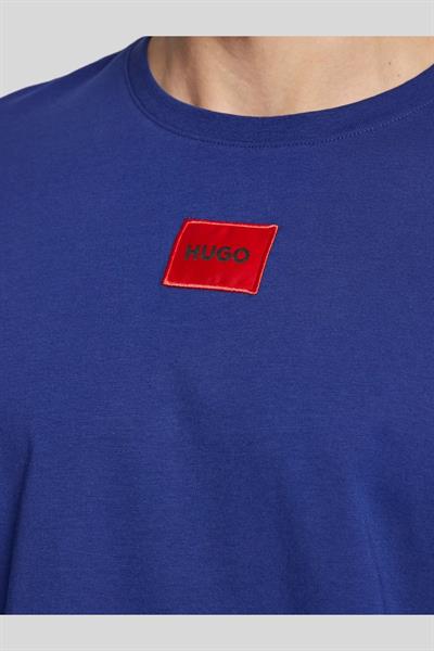 Hugo Diragolo Uzun Kollu Bisiklet Yaka Erkek T-Shirt Mavi 424