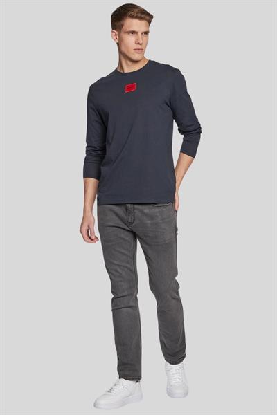 Hugo Diragolo Uzun Kollu Bisiklet Yaka Erkek T-Shirt Lacivert 405