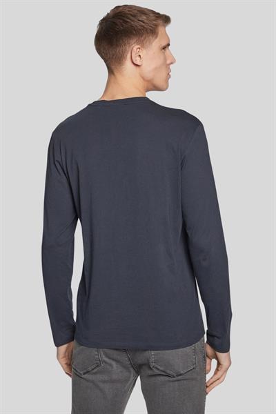 Hugo Diragolo Uzun Kollu Bisiklet Yaka Erkek T-Shirt Lacivert 405