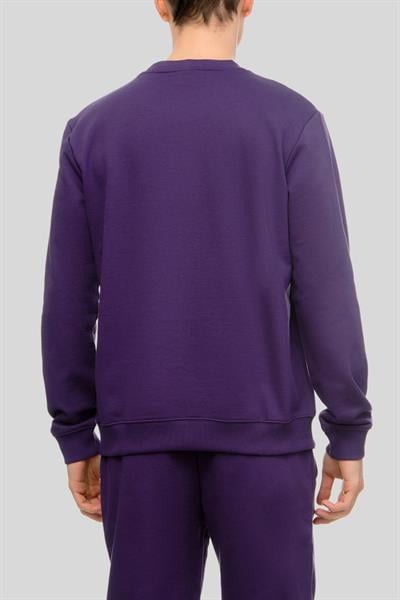 Hugo Enseden Yakalı Pamuklu Erkek Sweatshirt Lacivert