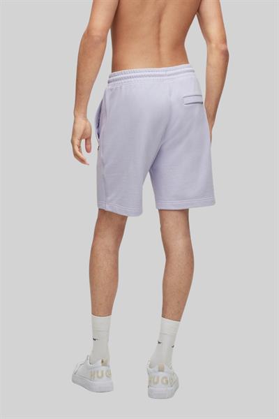 Hugo Erkek Dampinas Relaxed Fit İşlemeli El Yazılı Logolu Şort Mor