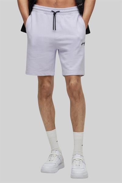 Hugo Erkek Dampinas Relaxed Fit İşlemeli El Yazılı Logolu Şort Mor