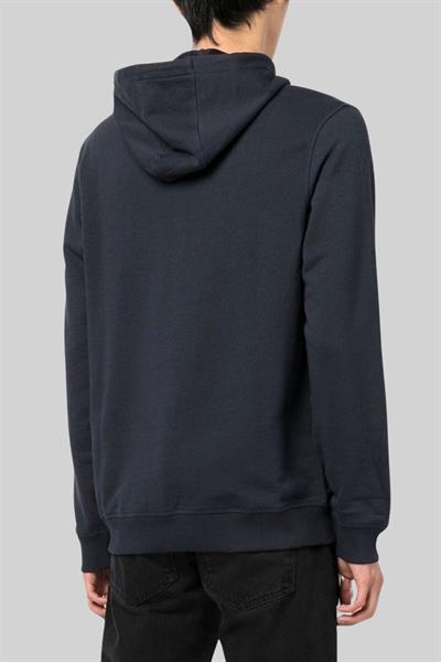 Hugo Erkek Duratschi Logo Baskılı Kapüşonlu Sweatshirt Lacivert 405