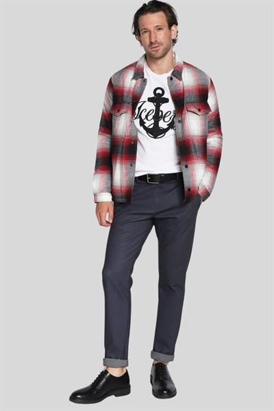 Hugo Erkek Ekose Gömlek Kırmızı