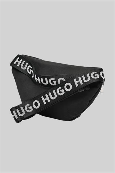 Hugo Erkek Logolu Bel Çantası Siyah