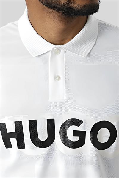 Hugo Erkek Regular Fit Kısa Kollu Logolu Polo Yaka T-Shirt Beyaz