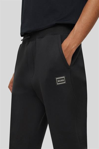 Hugo Erkek Relaxed Fit Belden Bağlamalı Cepli Spor Pantolon Siyah