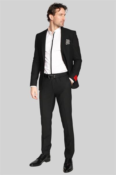 Hugo Extra Slim Soft Erkek Takım Elbise Siyah