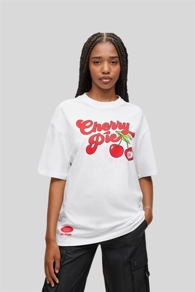 Hugo Grafik Baskılı Yuvarlak Yaka Kadın T-Shirt Beyaz 100