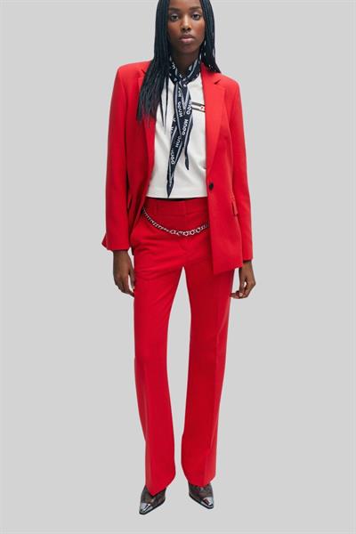 Hugo Kadın Kısa Kollu Yıkamalı Kısa T-Shirt Beyaz 102