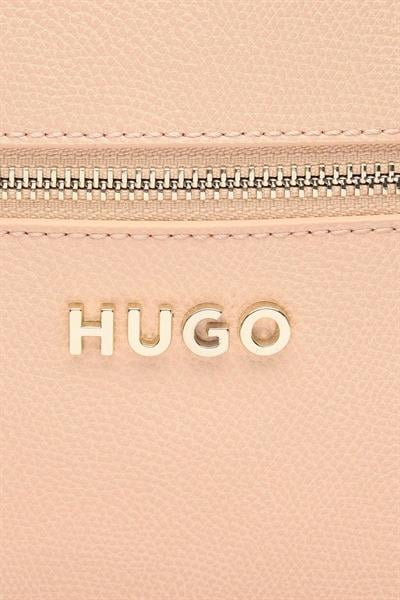 Hugo Kadın Marka Logolu Ayarlanabilir Omuz Askılı Sırt Çantası Bej