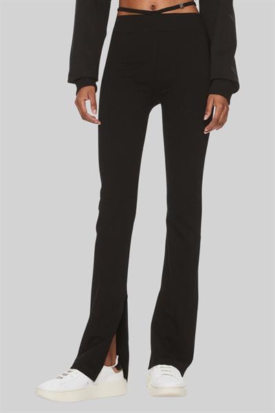 Hugo Kadın Norchidea Slim Fit Tokalı Yırtmaçlı Kumaş Pantolon Siyah