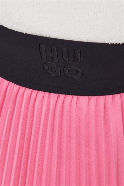 Hugo Kadın Pileli Midi Etek Pembe