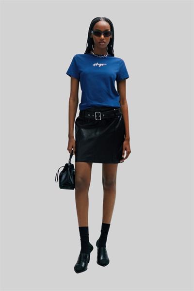 Hugo Kadın Regular Fit Logo Detaylı Klasik T-Shirt Mavi 420