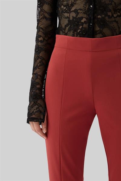 Hugo Kadın Regular Fit Yüksek Bel Fermuarlı Pantolon Kırmızı 609