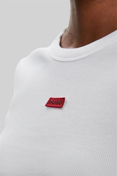 Hugo Kadın Slim Fit Deluisa T-Shirt Beyaz 100