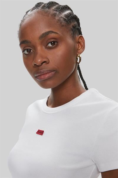 Hugo Kadın Slim Fit Deluisa T-Shirt Beyaz 100