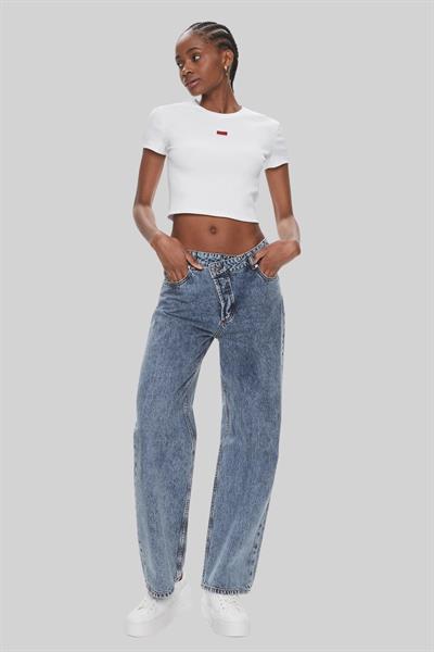 Hugo Kadın Slim Fit Deluisa T-Shirt Beyaz 100