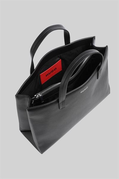 Hugo Kadın Tote Logo Şerit Askılı Omuz Çantası Siyah 002