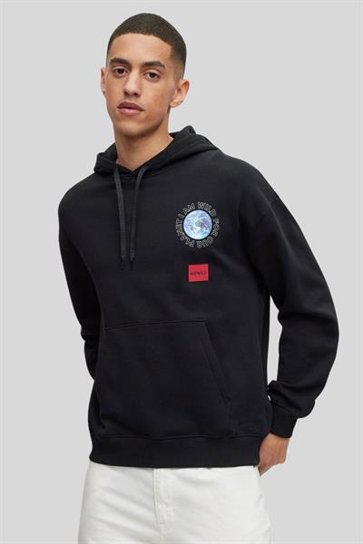 Hugo Kapüşonlu Erkek Sweatshirt Siyah