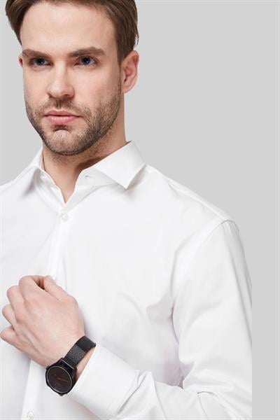 Hugo Kolay Ütülenebilir Slim Fit Erkek Gömlek Beyaz 199