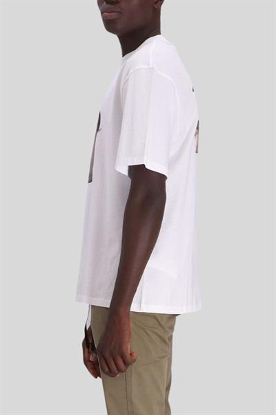 Hugo Logo Baskılı Erkek T-Shirt Beyaz 100