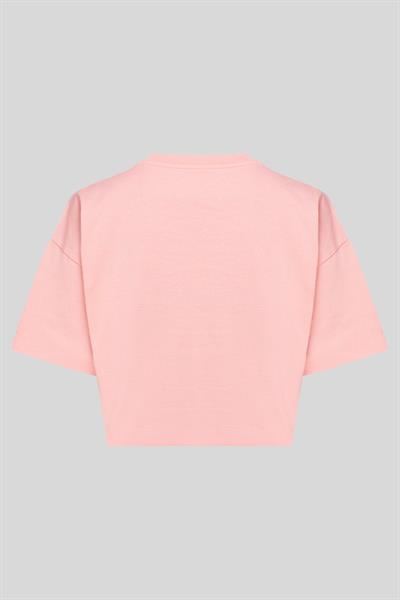 Hugo Logo Baskılı Yuvarlak Yaka Kadın Kısa T-Shirt Turuncu