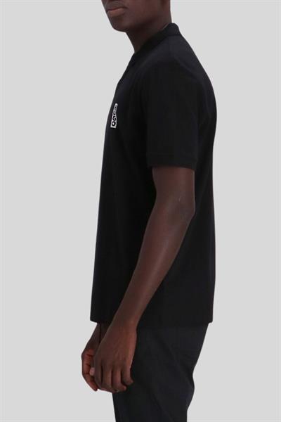 Hugo Logo Detaylı Erkek Polo T-Shirt Siyah