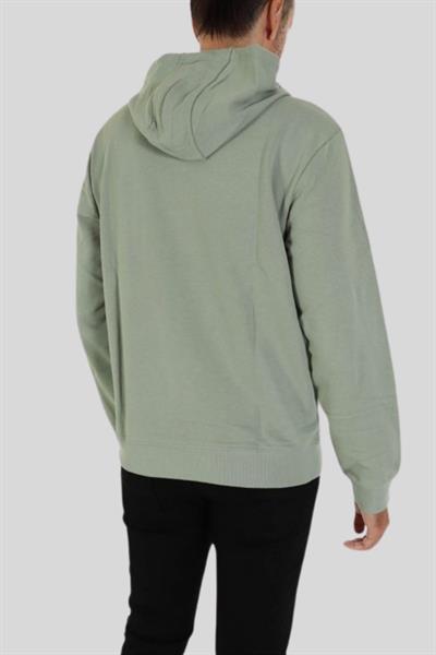 Hugo Logo Detaylı Kapüşonlu Erkek Sweatshirt Yeşil