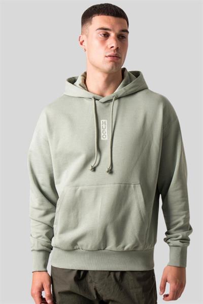 Hugo Logo Detaylı Uzun Kollu Kapüşonlu Erkek Sweatshirt Yeşil