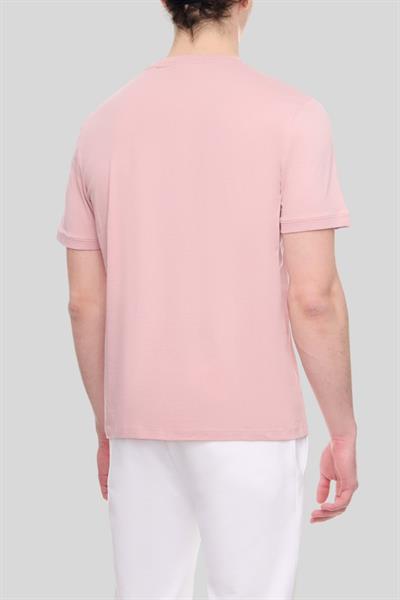 Hugo Logo Uygulamalı Pamuklu Erkek T-Shirt Pembe