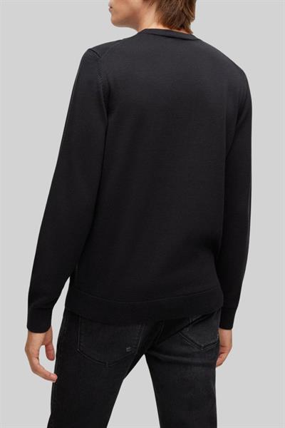 Hugo Marka Logolu Erkek Uzun Kollu T-Shirt Siyah
