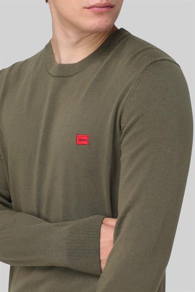Hugo Marka Logolu Erkek Uzun Kollu T-Shirt Yeşil
