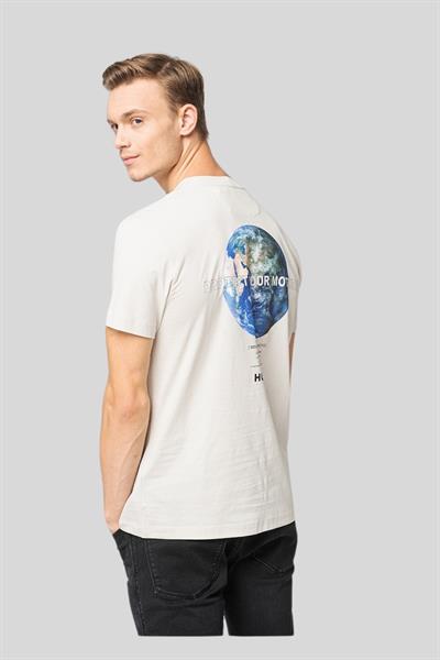 Hugo Regular Baskılı Fit Erkek T-Shirt Beyaz