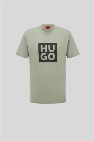 Hugo Regular Fit Bisiklet Logolu Erkek T-Shirt Yeşil