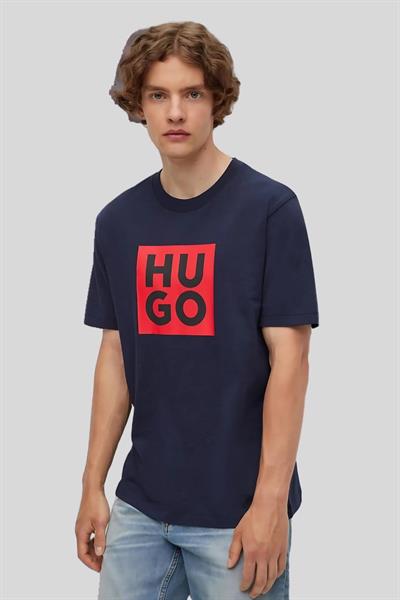 Hugo Regular Fit Bisiklet Logolu Erkek T-Shirt Lacivert 405