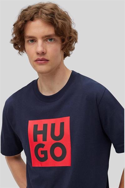 Hugo Regular Fit Bisiklet Logolu Erkek T-Shirt Lacivert 405