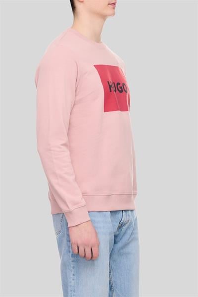Hugo Regular Fit Bisiklet Yaka Erkek Sweatshirt Pembe