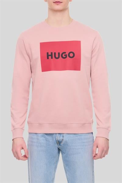 Hugo Regular Fit Bisiklet Yaka Erkek Sweatshirt Pembe