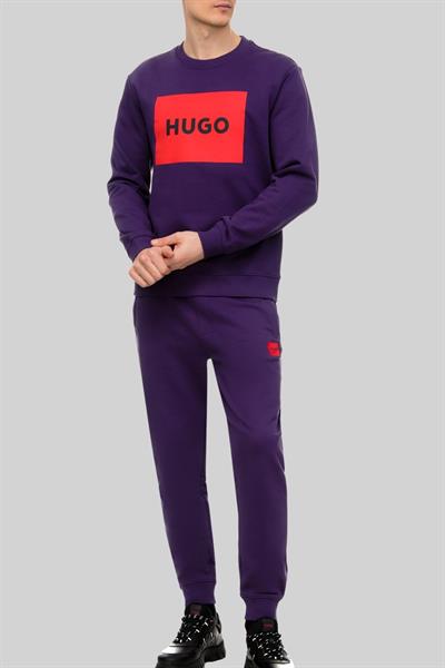 Hugo Regular Fit Bisiklet Yaka Erkek Sweatshirt Lacivert