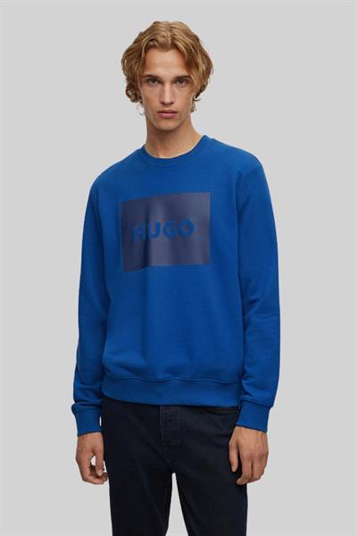 Hugo Regular Fit Bisiklet Yaka Erkek Sweatshirt Mavi 417