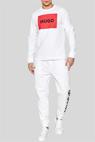 Hugo Regular Fit Bisiklet Yaka Erkek Sweatshirt Beyaz 100