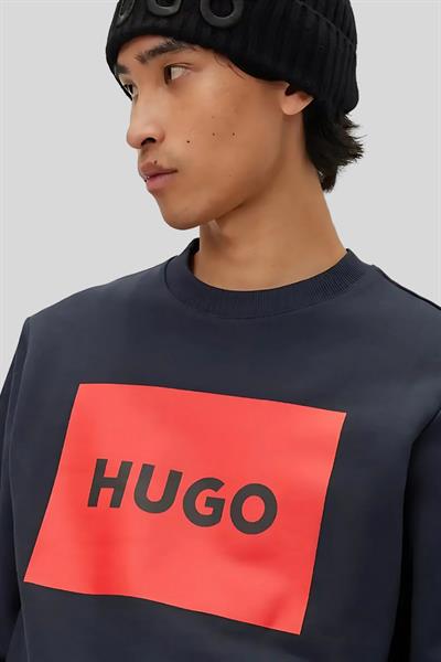 Hugo Regular Fit Bisiklet Yaka Erkek Sweatshirt Lacivert 405