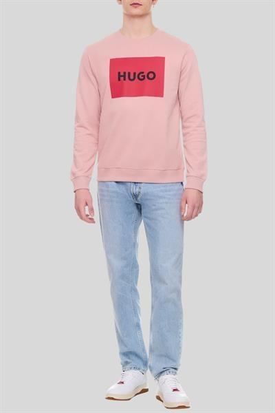Hugo Regular Fit Bisiklet Yaka Erkek Sweatshirt Pembe