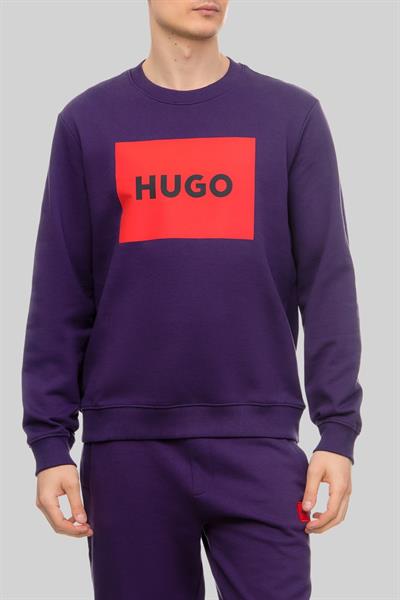 Hugo Regular Fit Bisiklet Yaka Erkek Sweatshirt Lacivert