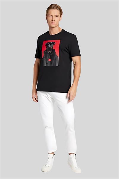 Hugo Regular Fit Bisiklet Yaka Erkek T-Shirt Siyah