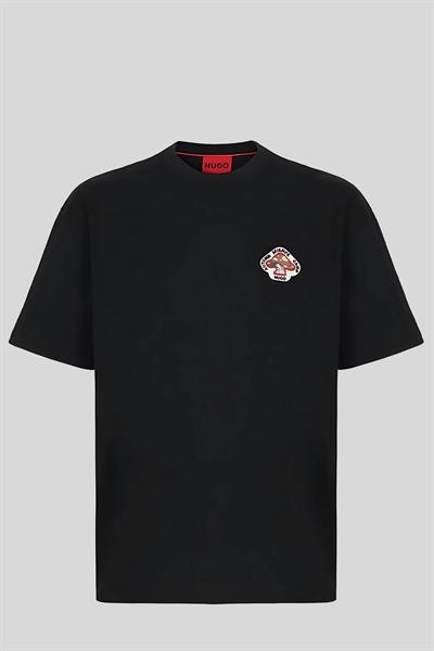 Hugo Regular Fit Bisiklet Yaka Erkek T-Shirt Siyah