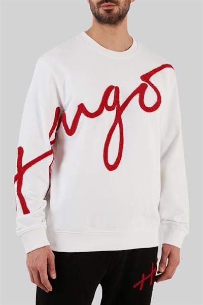 Hugo Regular Fit Erkek Sweatshirt Beyaz 100