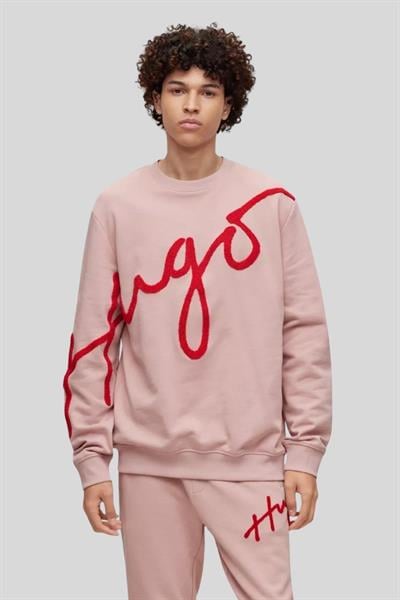 Hugo Regular Fit Erkek Sweatshirt Pembe