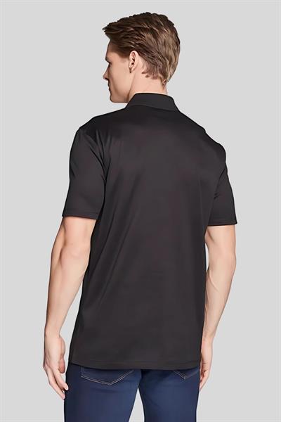 Hugo Regular Fit Fermuarlı Polo Yaka Erkek T-Shirt Siyah